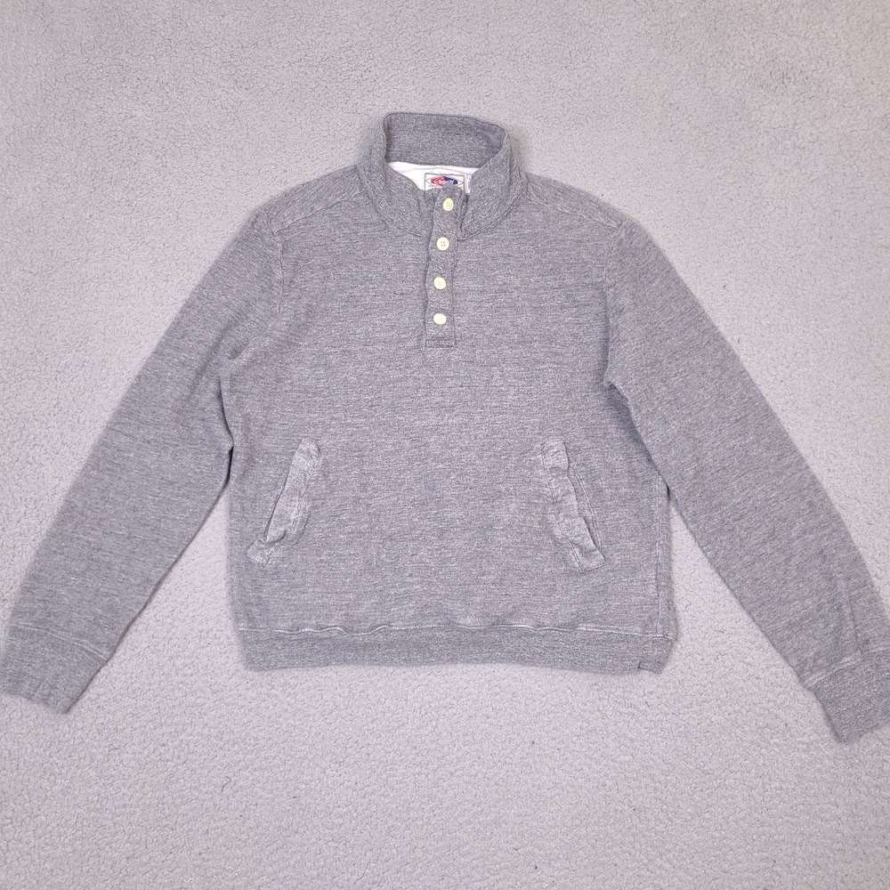 Grayers Athletics Sweater Womens Medium Gray 1/4 Button Pockets Sweatshirt